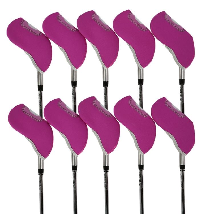 10Pcs Golf Head Headcovers with Window Display, Neoprene Golf Iron Head Covers