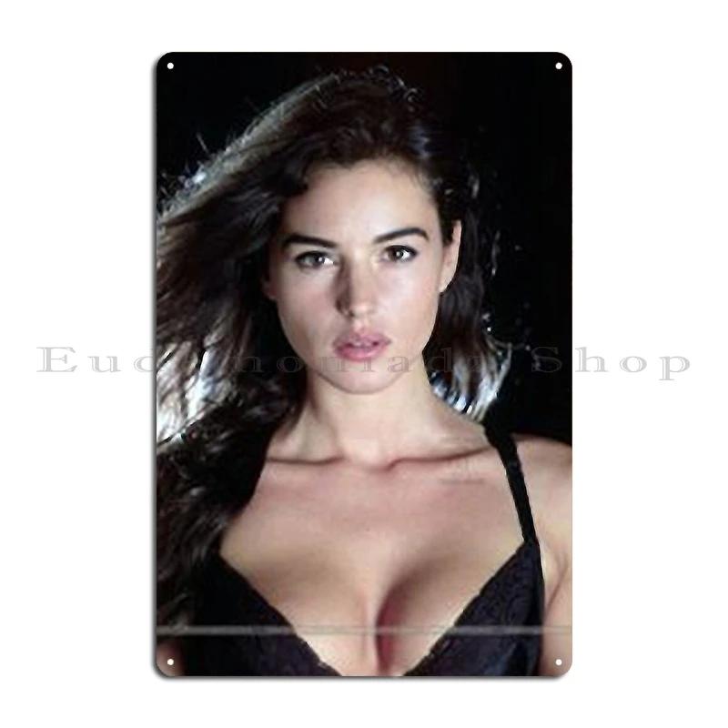 Picture of Monica Bellucci Metal Plaque create Designing Wall Decor Wall Plaque Pub Tin Sign Poster