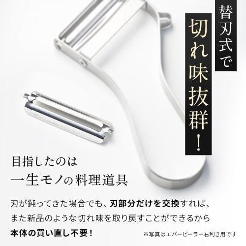 Iidaya EverPeeler Mini (Made in Japan/Right-Handed/Replaceable Blades) 2020 Good Design Award Winner (Stainless Steel/Thin Slicing/Compact/Lightweight
