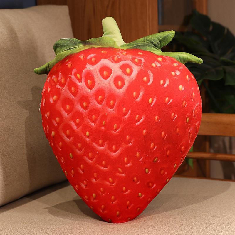 Creative Fruit Strawberry Throw Pillow Plush Toy Durian Doll Sofa Pillow Cushion Girl Soothing Doll