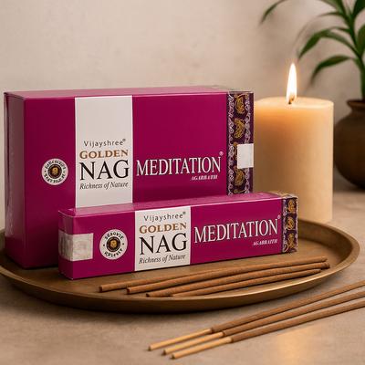 6x Meditation Incense 15g Golden Nag