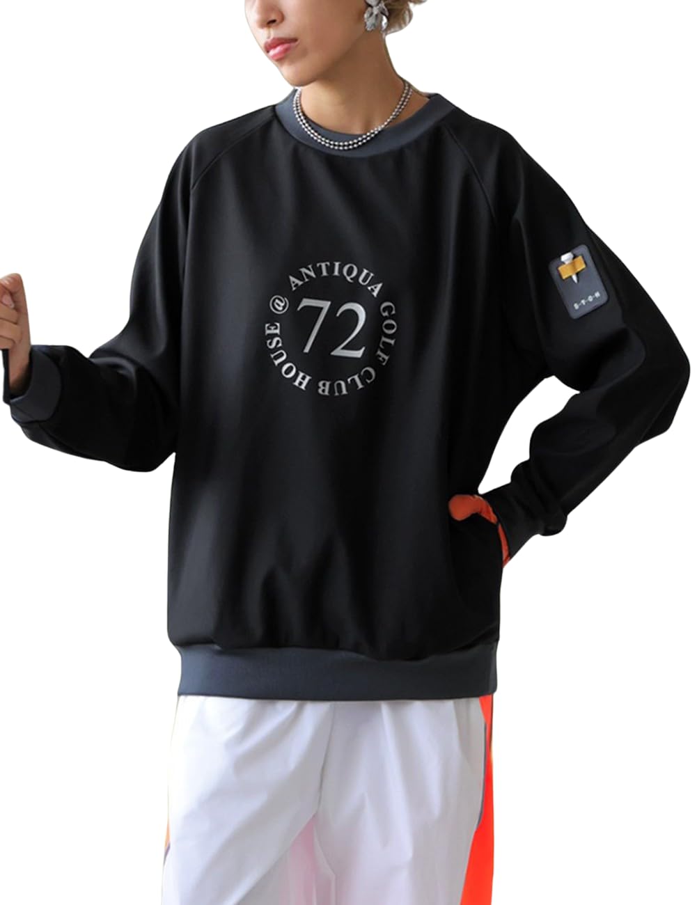 

ANTIQUA GOLF x STCH Tops for Women LXL 05 Black [Antica] ZST-00083