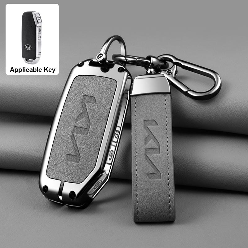 ABCDFE1 Zinc Alloy Car Remote Key Case Cover Shell Holder For Kia Sportage 2023 2024 Ray Sorento Soul Telluride Cerato 2020 K5 K8 2022