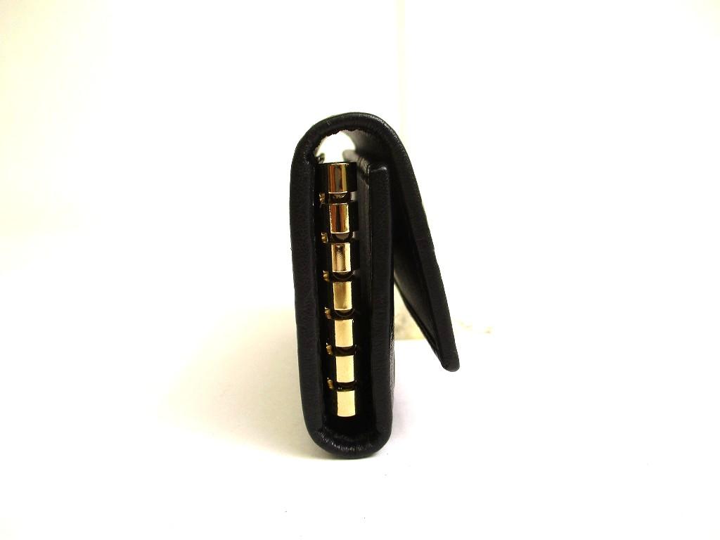 Authentic GUCCI Guccissima Black Leather 6 Pics Key Chain #921  Refurbished