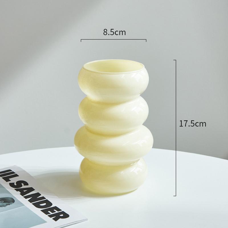1PC Plastic Spiral Decorative Vase Scandinavian Flower Arrangement Kitchen Living Room Bedroom Home Wedding Decoration Ornament