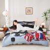 Erosebridal Ice Hockey Bedding Set Twin Hockey Player Duvet Cover for Kids Boys Girls Teens Juvenile Sports Game Comforter Cover Set Soft Mi