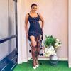 Elegante Vestido de Noite Bodycon Sexy Feminino com Tiras