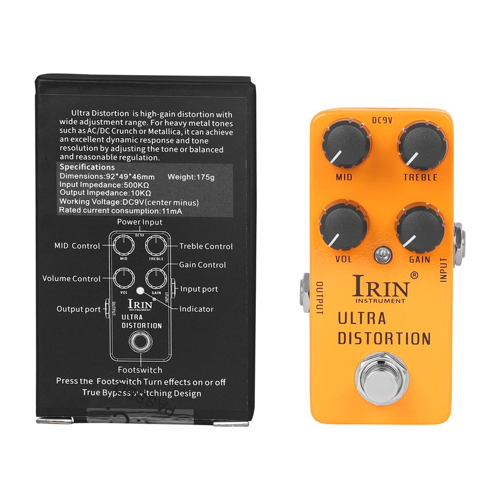 IRIN RS-17 Ultra Distortion Guitar Effect Pedal High Gain Distortion Electric Guitar Effect Pedal True Bypass Guitar Accessories