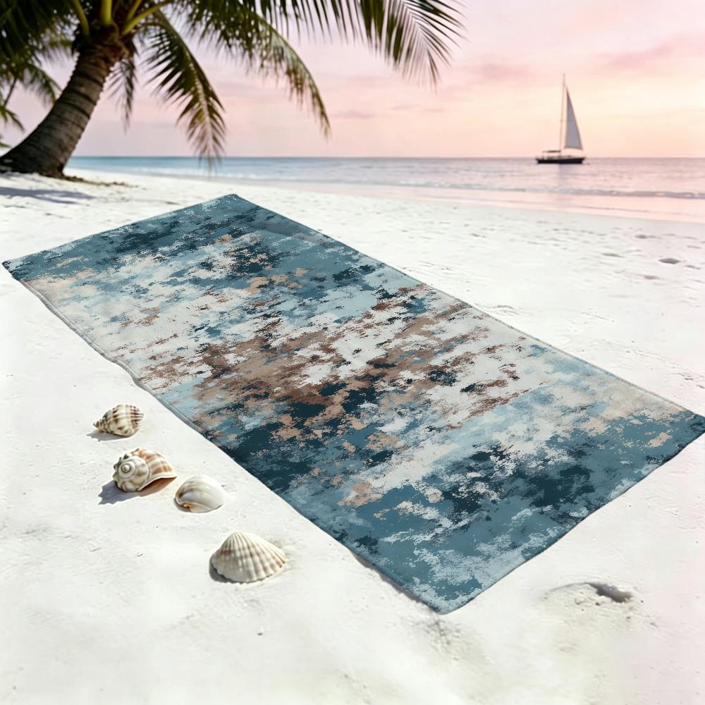 Carpet Texture ART Towel Large Quick-Drying Microfiber soft Beach Towel for Travel Fitness Sauna Bathing Camping