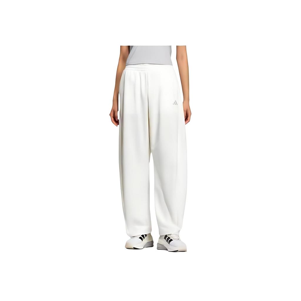 Adidas SS25 Comfortable Breathable Soft Skin-Friendly Casual Pants Women Bottoms Han-Jade-White JZ1583