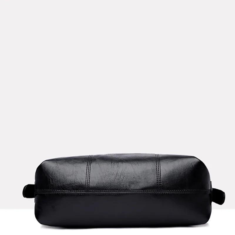 Vintage Large Capacity Tote Bag Soft Leather Texture Women's Casual Tote Handbag For Commute