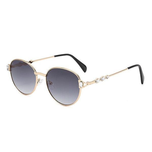 JYL TS Sunglasses UV Round Diamond Metal Street/3754