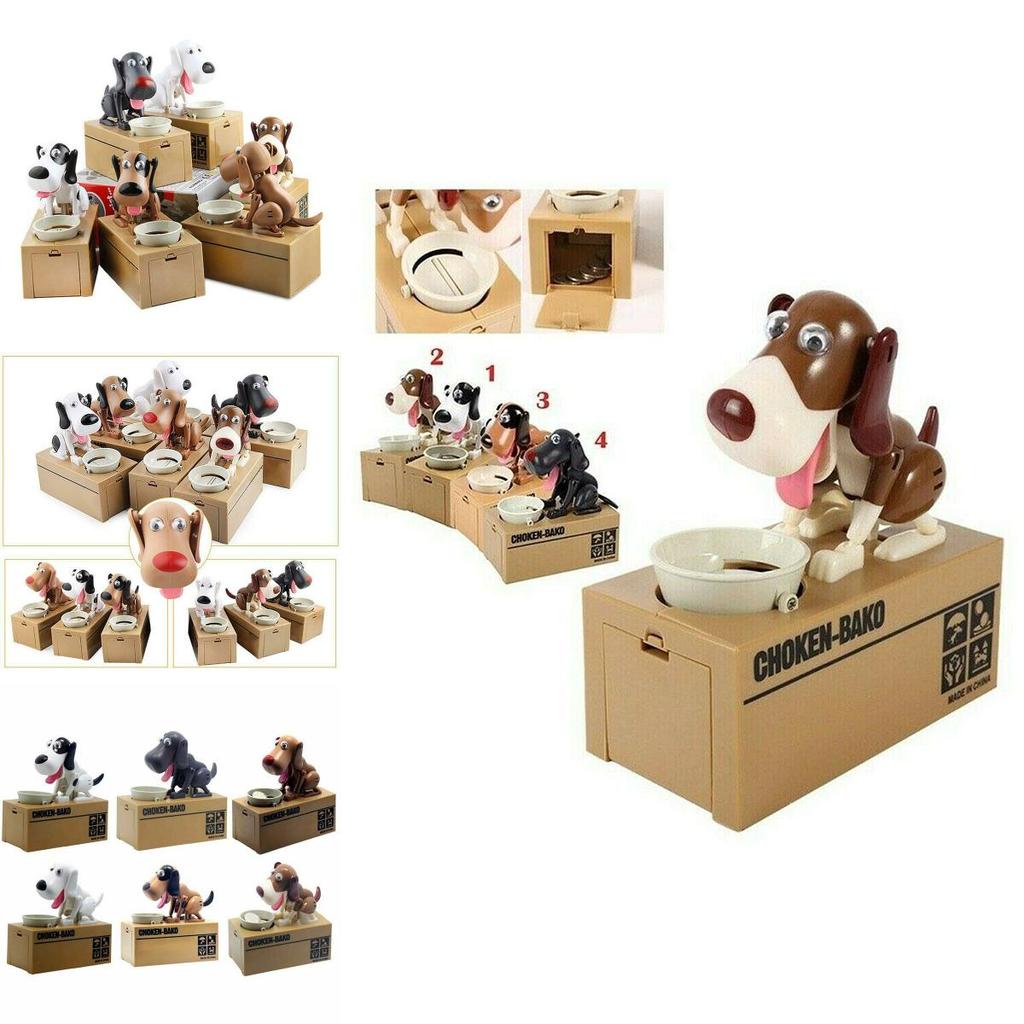 Rozkošný štěněcí prasátko s vtipnou automatickou akcí jedení pro děti