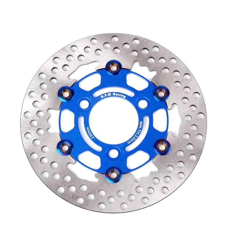 Universal 3 Hole RPM Aluminum Alloy Floating Disc Motorcycle Brake Pad 220mm Disc Brake with 70mm Hole Distance