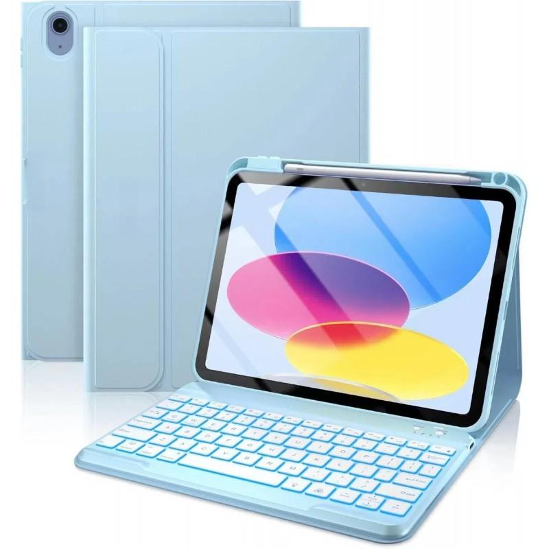 IPad Air 4/5 10.9 Inch Bluetooth Keyboard Case With Pen Slot TPU Cover Stand Sleep Function Anti-Shock