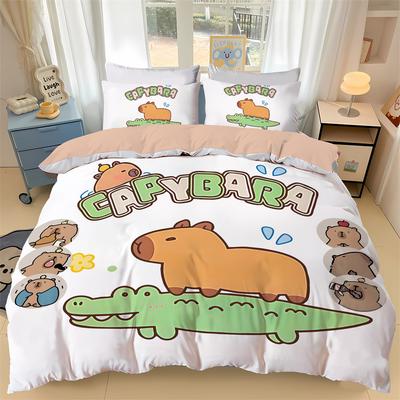 3D Niedlicher Capybara-Druck Bettwäscheset Capybara Bettbezug Kissenbezüge Erwachsene Und Kinder Bettdeckenbezug Einzel Doppel Groß