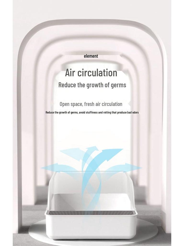 Extra Stor Halvstängd Lukttät Kattlåda Set