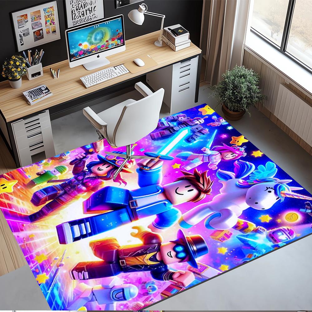 Roblox Printed Carpet,Rug,for Office Chair Living Room Bedroom Kitchen Room Decor Gifts.