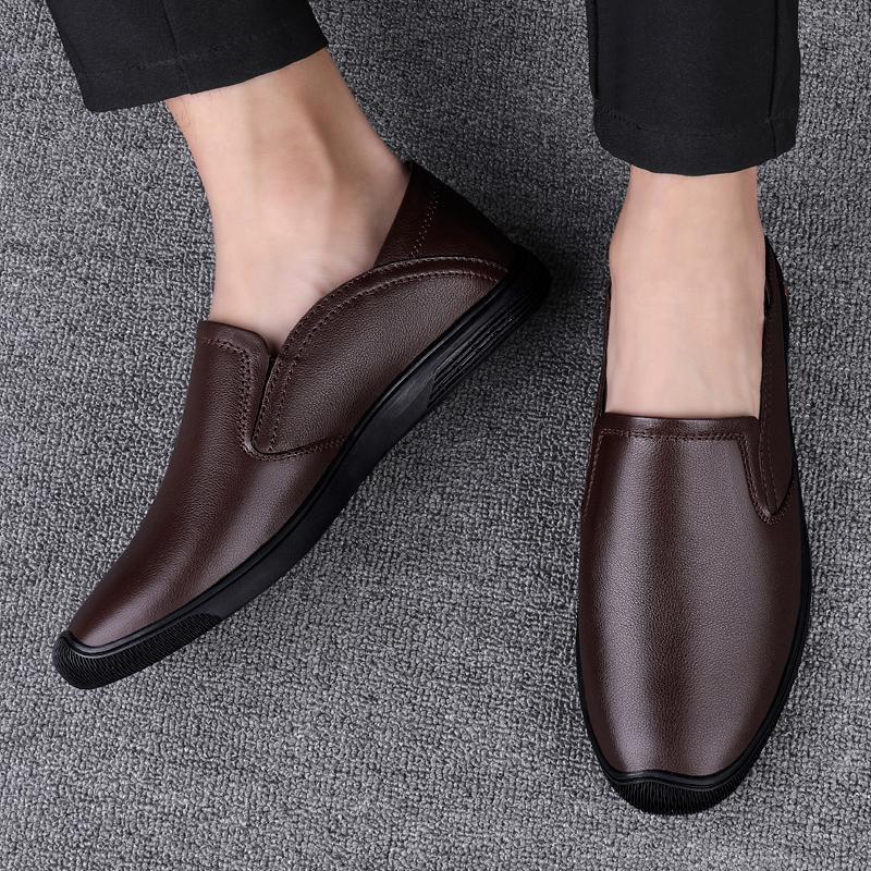 FashionSummer Luxury Shoes Brand Designer Men Loafers Genuine Leather Casual Shoes Mens Slip-ons Mocasines Hombre Man Moccasin Spring