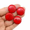 Red Turquoise Cabochon Lot, Round Flat Back Gemstone Cabochons, Jewelry Making Supplies