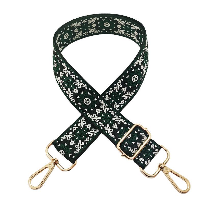 3.8cm Wide Adjustable Color Jacquard Crossbody Shoulder Strap - Bag Replacement Accessory