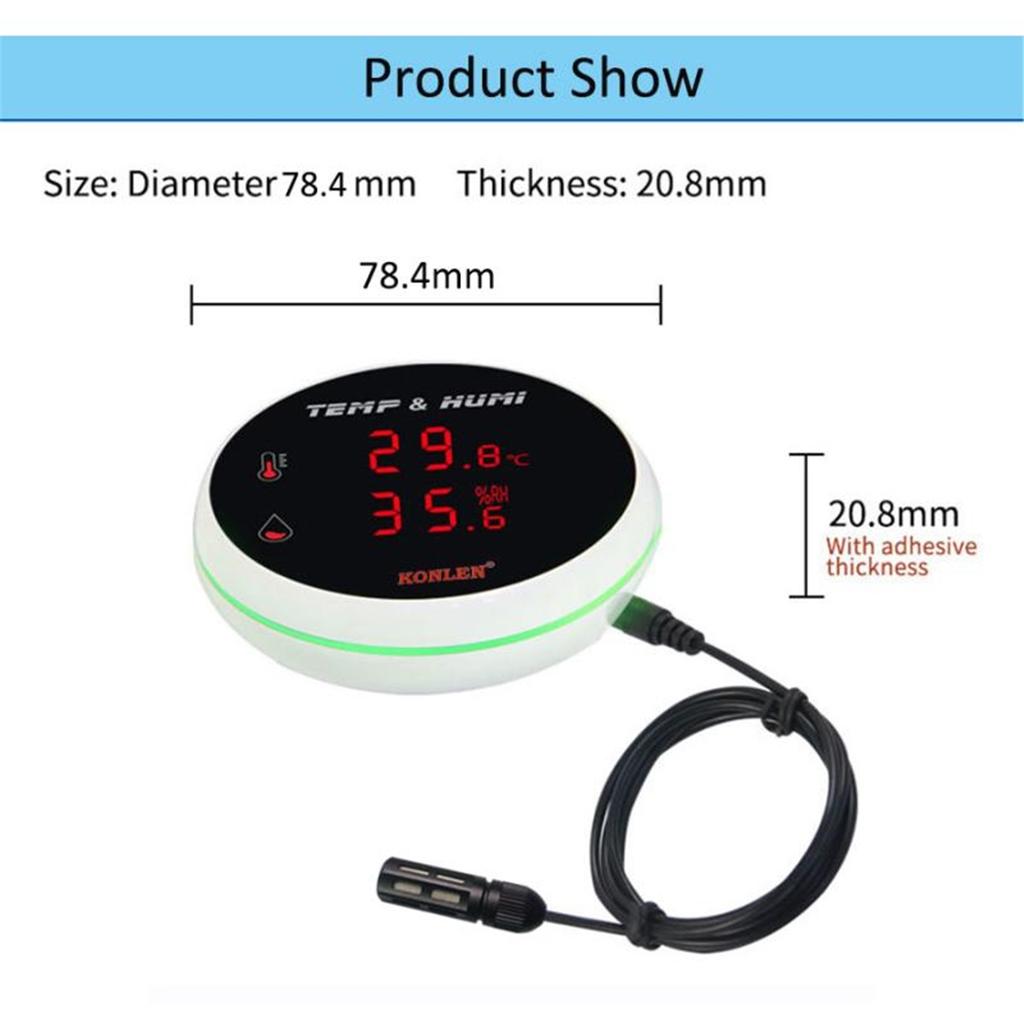 Tuya WIFI Hygrometer Thermometer Temperature Humidity Sensor With 3 Meter External Probe Smart Life Digital Monitor Remote Alarm