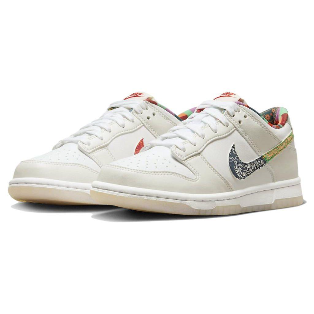 Nike Dunk Low GS Multi-Color Paisley Kinder Sneakers Weiß Diffused-Blau Mystic-Rot FN8913-141
