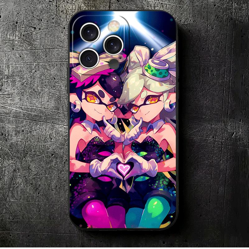 S-Splatoons Game Soft Phone Case for iPhone 16 16E 17 Air 15 Pro Max 14 Plus 13 Mini 11 12 7 Black Cover Back Shell