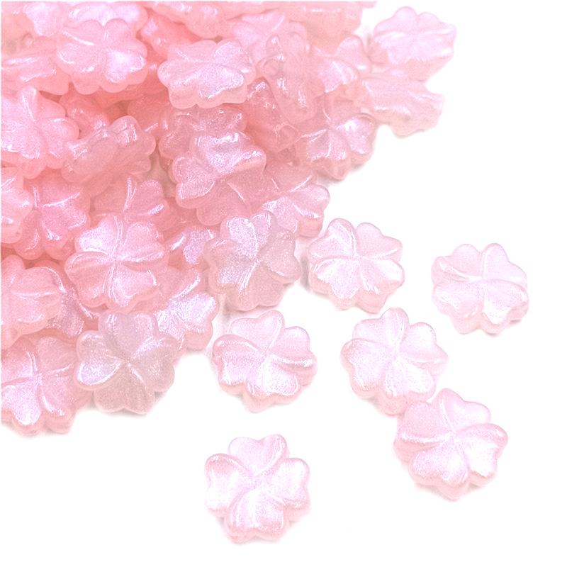 For Handmade Acrylic Loose Beads Jewelry Making DIY Jewelry Accessories Fluorescent Clover Beads 10pcs Peandants  Beads