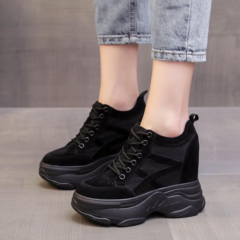 Damen Trendige Dicksohlige Höhenvergrößernde Sneaker - 2025 Frühjahr/Herbst Kollektion
