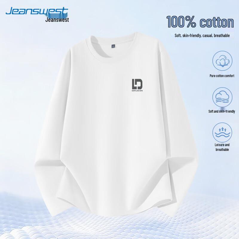 Jeanswest Men s Pure Cotton Long Sleeve T-Shirt M