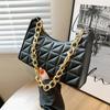Women's Advanced Underarm Bag New Trend All-match Shoulder Hobo Bag Chain Handbag Female Fashion Plaid Shopping Bag