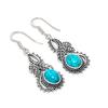 Natural Santa Rosa Turquoise 925 Sterling Silver Jewelry Earring 1.97" AE-11938