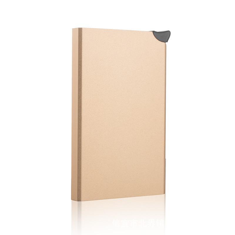 Anti-Magnetic RFID Anti-Theft Metal Card Holder with Automatic Pop-Up Feature.