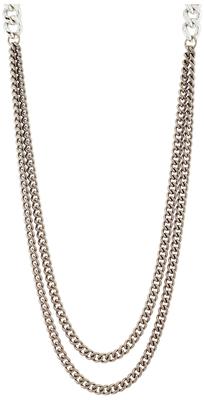 [Ancorock] Chain Necklace for Men and Women, Silver, Kog4627 A, Free Size