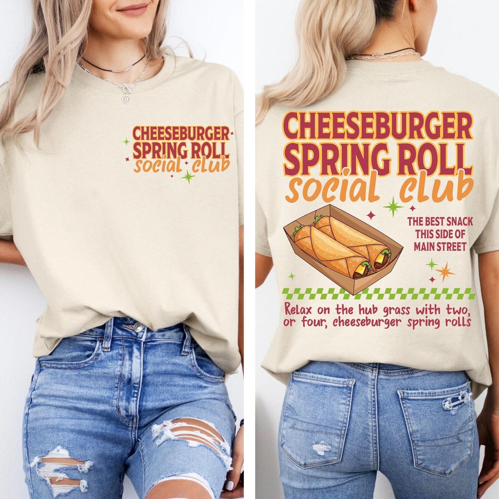 

Disney Cheeseburger Spring Roll Shirt Social Club Unisex Adult Kid Tee 82354 S
