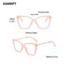 Oversized Cat Eye Eyeglasses  Butterfly Candy Color Blue Light Blocking Eyewear Trendy Non-prescription Spectacles