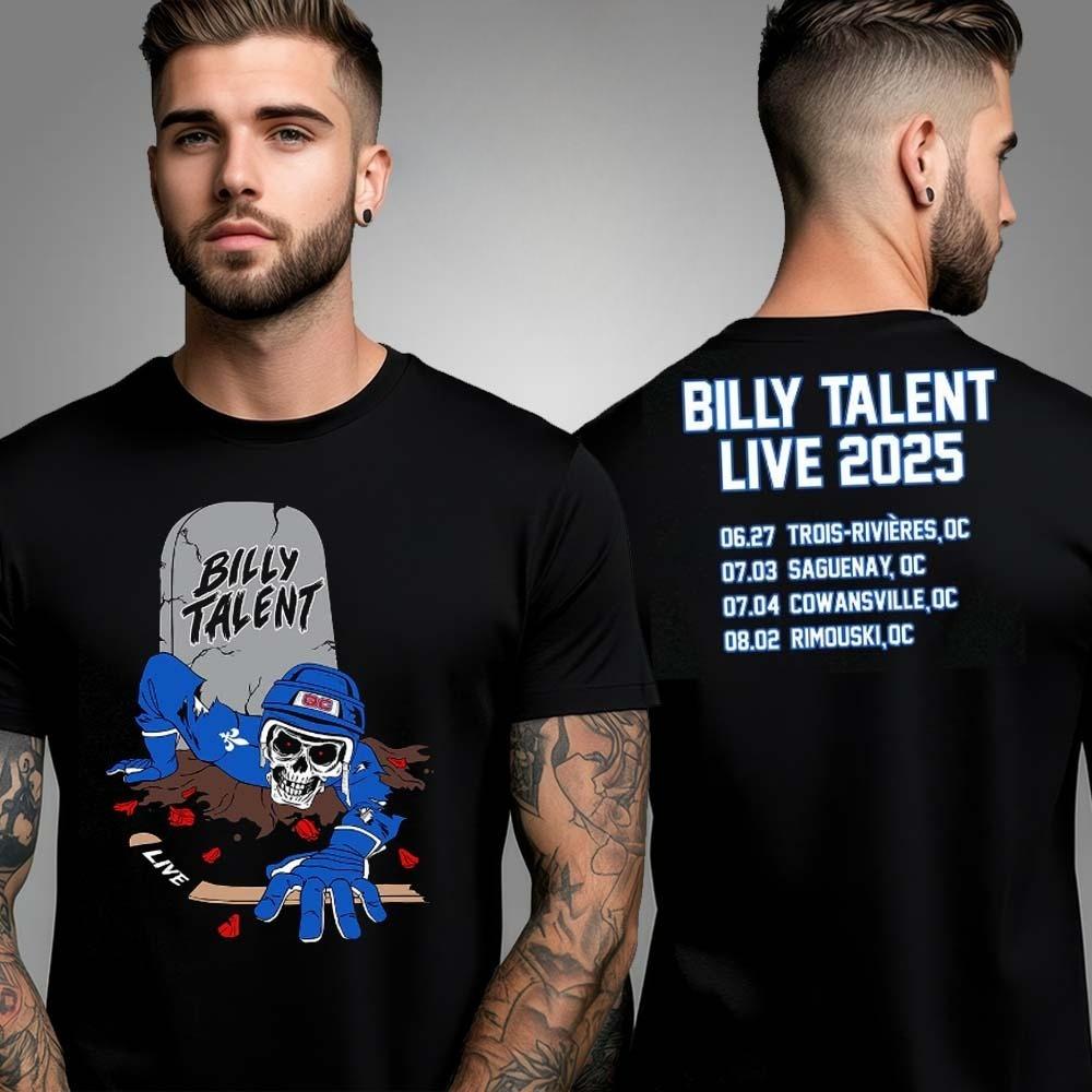 

Billy Talent Live 2025 Two Sided Unisex T-Shirt High-end Luxury Is for Both Men and Women Top Y2k M