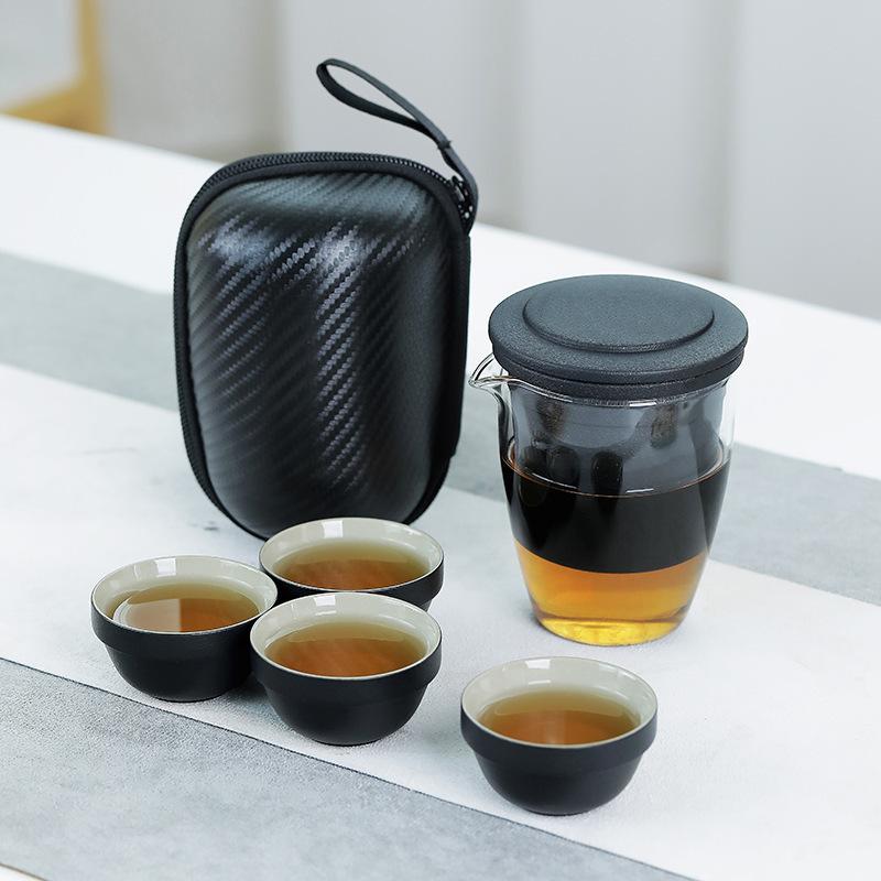 Travel tea set Outdoor tea cup Kuaike cup Portable car Kung Fu tea set Tea separation Mid-Autumn Festival gifts