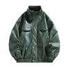 American PU leather jacket men's jacket spring and autumn new stand-up collar locomotive clothing versatile trend explosive jacket men