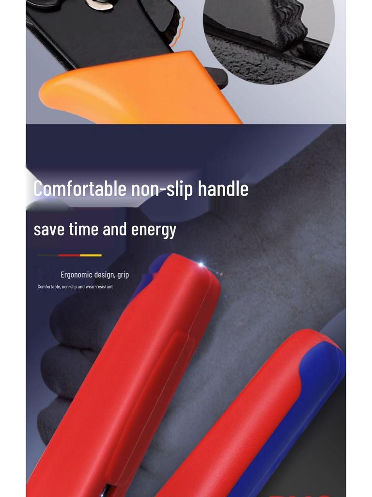 Electrician's Quad-Sided Crimping Pliers for Cold Press Copper and Wire Lugs, Terminals.