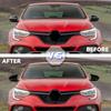 Capa preta brilhante para espelho retrovisor lateral de carro acessório de carro Para Renault Megane 4 MK4 2016-2020 Espelho lateral estilo Batman