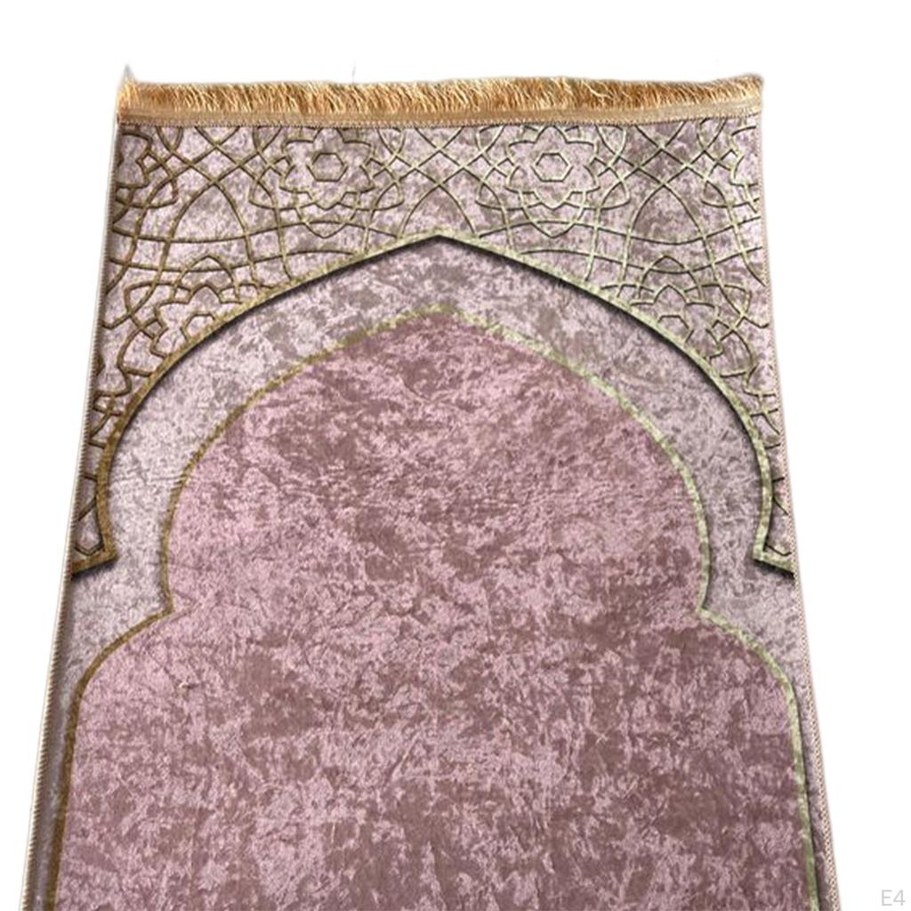 Classic Prayer Rug Embroidered Ramadan Gift Wedding Decor for Eid Hallway Camping
