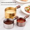 304 Stainless Steel Wooden Handle Sauce Measuring Cup for Western Cuisine