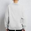 Women's Casual -Lined Sweatshirt with Pockets - Color High Neck Pullover for Everyday Wear