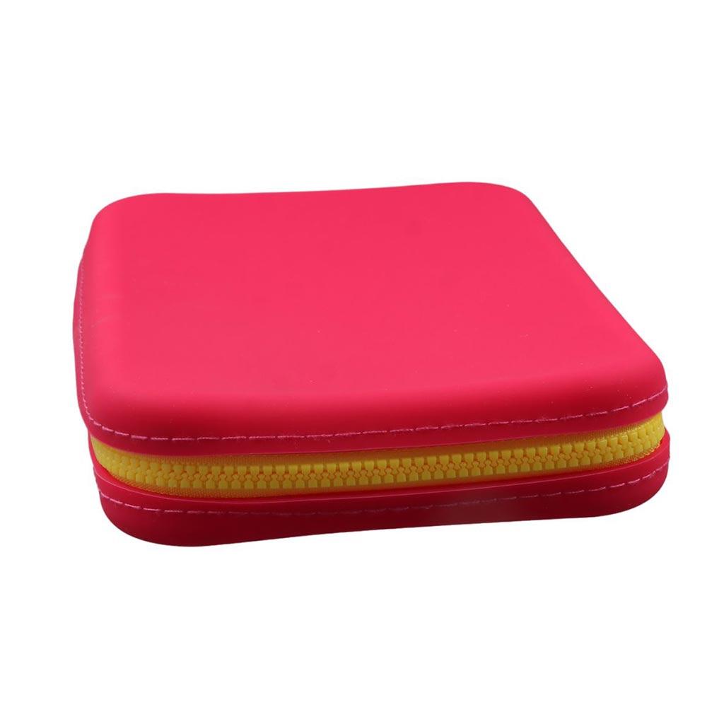 Einfarbige quadratische Kosmetiktasche Große Kapazität Münzbörse Niedliche Hygieneartikel-Aufbewahrungstasche Damen