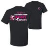 My God Is Stronger Than Breast Cancer Paint Splatter Cross Men Graphic T- Shirt