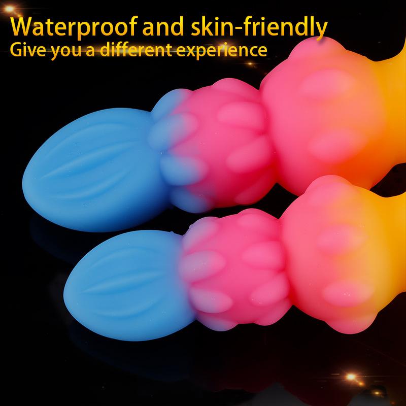 Colorful Luminous Anal Plug Soft And Irregular Shape Backyard Massage Masturbation Adult Sexual Products Sex Toys