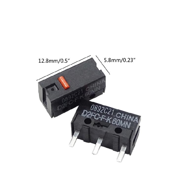4 Adet Fare Mikro Anahtarı Kırmızı Nokta Fare Mikro Anahtarı D2FC-F-K 60M 0.74N 3 Pinli