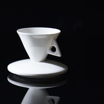 

70ml White Cone Coffee Cup And Saucer Set Office Coffeeware Ceramic ESPRESSO Glass Cappuccino Mug Bone China Demitasse Teacup 70ml